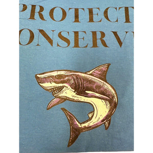 Protect Conserve and Save Shark T-Shirt Large