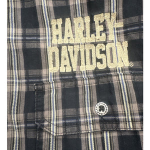 Harley Davidson Plaid Mechanic Shirt L Button Down