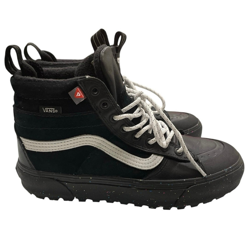 Vans Sk8-Hi High Top Black Glitter Suede Boots Size 6 / 7.5