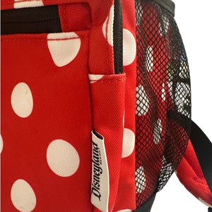 Disney Parks Minnie Mouse Mini Backpack Polka Dot Bow Black White Red