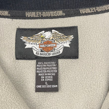 Load image into Gallery viewer, Harley Davidson Fleece Quarter Zip Pullover Black Large Embroidered Logo
