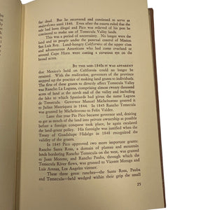 A Thousand Years in Temecula Valley by Tom Hudson Book 1981