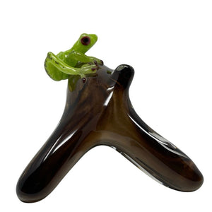 Sabina Rymanow Frog on a Log Hand Made in Poland