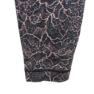 Lululemon Align Crop Lacescape Spanish Rose Black Yoga Pants Size 4