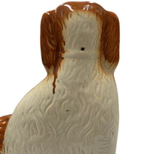 Load image into Gallery viewer, Vintage Brown White Porcelain Spaniel Dog Statue 11” Figurine Staffordshire Style
