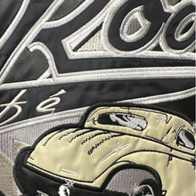 Load image into Gallery viewer, Vintage Steve &amp; Barry’s Hot Rod Café Varsity Bomber Jacket Large

