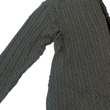 Load image into Gallery viewer, Suzanne Betro Cable Knit Surplice Sweater 1X Charcoal NWT
