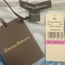 Load image into Gallery viewer, Tommy Bahama Kern River Plaid Rayon Wrap Dress Blue XXS NWT Stretch
