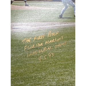 Baseball Opening Day 1993 Inaugural Poster & Photos Miami Marlins Vs Dodgers MLB