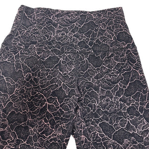 Lululemon Align Crop Lacescape Spanish Rose Black Yoga Pants Size 4