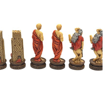 Load image into Gallery viewer, Vintage 2001 The Chessmen Roman Empire Chess Pieces Complete 32pc No Board
