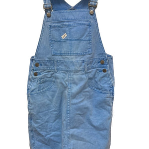 Vintage Guess Denim Overall Skirt Dress USA Triangle Logo Womens 2