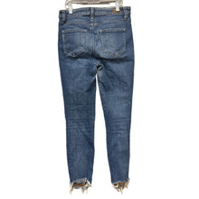 Load image into Gallery viewer, PAIGE Hoxton Crop Jeans 26 High Rise Blue Raw Hem Wear Cuffs
