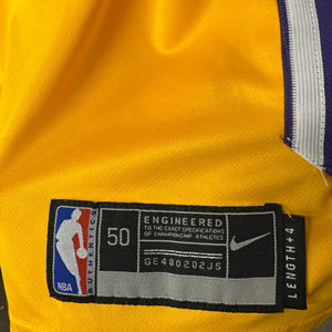 Nike NBA Lakers Kyle Kuzma #0 Jersey Swingman Yellow Size 50 Wish Patch