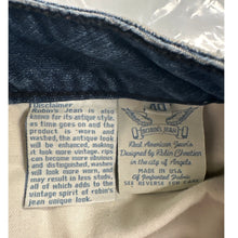 Load image into Gallery viewer, Robin’s Jeans Distressed Denim Wing Back Embroidery Size 40
