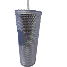 Load image into Gallery viewer, Starbucks 24 oz Silver Studded Cold Cup Tumbler with Lid &amp; Straw
