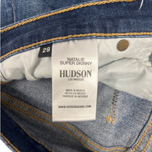Load image into Gallery viewer, Hudson Natalie Super Skinny Jeans Women’s 29 Blue Stretch Denim
