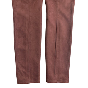 Spanx Faux Suede Leggings Women’s Medium Merlot/Burgundy NWT