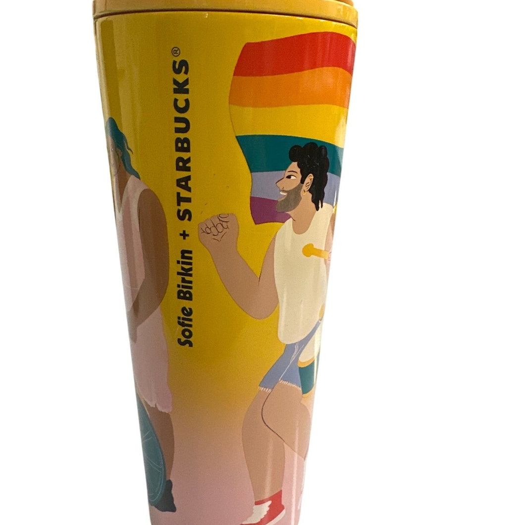 Sofie Birkin × Starbucks Pride Tumbler 24 oz Cold Cup Rare NWT
