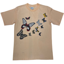 Load image into Gallery viewer, Vintage Harlequin Butterfly Graphic T-Shirt Salmon Large Single Stitch USA
