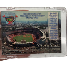 Load image into Gallery viewer, Dodger Stadium 30th Anniversary Hologram Card Night 1992 SilverStar MLB
