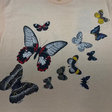 Load image into Gallery viewer, Vintage Harlequin Butterfly Graphic T-Shirt Salmon Large Single Stitch USA
