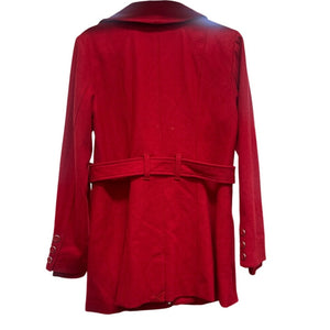 G by Guess Coat Red XL Belted Wool Blend
