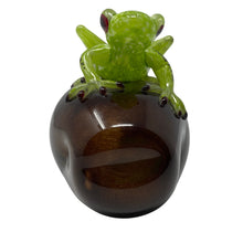 Load image into Gallery viewer, Frog on a Rock Blown Glass Handmade in Poland Sabina Rymanow
