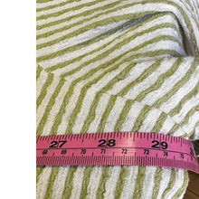 Load image into Gallery viewer, Jane + Delancey 3X Green White Striped Roll Tab Button Shirt Pool Cover Up
