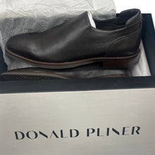 Load image into Gallery viewer, Donald Pliner Dress Shoes Brown Leather Slip On Italy Mens 10.5 NIB
