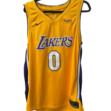 Load image into Gallery viewer, Nike NBA Lakers Kyle Kuzma #0 Swingman Jersey Size 50 XL Length +4 Wish Patch
