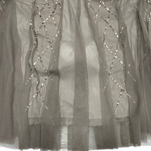 Load image into Gallery viewer, Adrianna Papell Beaded Mesh Evening Gown Gray Size 4 Formal Dress
