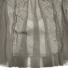 Load image into Gallery viewer, Adrianna Papell Beaded Mesh Evening Gown Gray Size 4 Formal Dress
