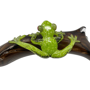Sabina Rymanow Frog on a Log Hand Made in Poland