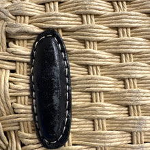 Load image into Gallery viewer, Brighton Straw &amp; Black Faux Croc Shoulder Bag – Western Scroll Design, Rhinestones
