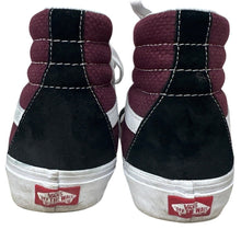 Load image into Gallery viewer, Vans Sk8-Hi Burgundy Black Suede High Top Skate Shoes Mens 9 Womens 10.5
