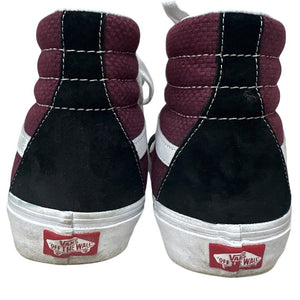 Vans Off the Wall Burgundy Skateboard Suede High Top Shoes 9