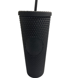 Starbucks Matte Black Studded Tumbler 24oz Cold Cup with Straw Limited Edition