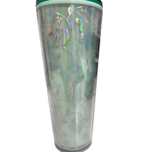 Load image into Gallery viewer, Starbucks 2022 Holiday Mint Winter Woodland Lace 24 Oz Tumbler
