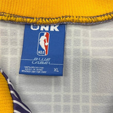 Load image into Gallery viewer, LA Lakers Zip Up Jacket Plaid Logo Back NBA Blue Label XL
