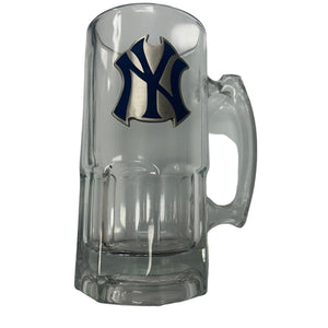 New York Yankees Glass Beer Stein Mug