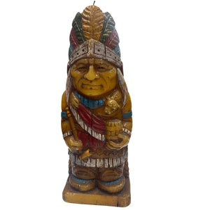 Vintage Candle Native American Figure