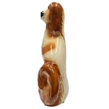 Load image into Gallery viewer, Vintage Brown White Porcelain Spaniel Dog Statue 11” Figurine Staffordshire Style
