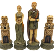Load image into Gallery viewer, Vintage 2001 The Chessmen Roman Empire Chess Pieces Complete 32pc No Board
