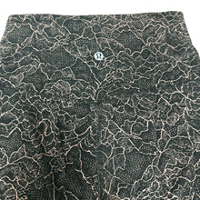 Load image into Gallery viewer, Lululemon Align Crop Lacescape Spanish Rose Black Yoga Pants Size 4
