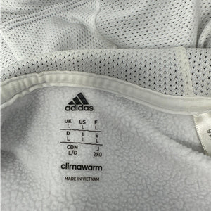 Adidas Climawarm Pullover Hoodie Large Comfy White & Grey