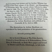 Load image into Gallery viewer, Grimm’s Fairy Tales Folio Society 2001 Arthur Rackham Illustrated Slipcase
