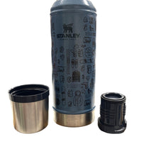 Load image into Gallery viewer, Stanley 1 Qt Blue Vacuum Thermos Bottle Cup Stopper Insulated
