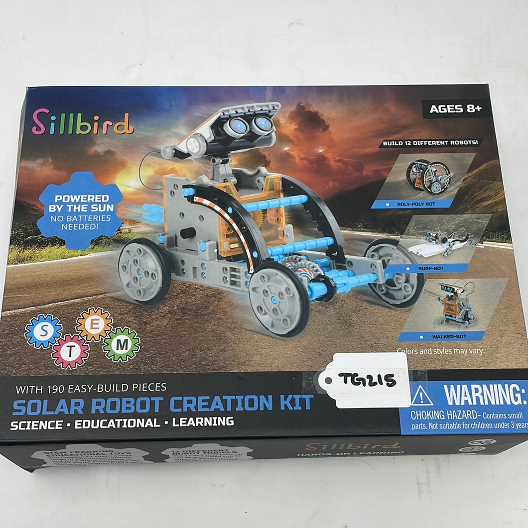 NEW! Sillbird Stem 12-in-1 Education Solar Robot Toys -190 Pieces DIY Building Science Experiment Kit for Kids Aged 8-10 and Older - Solar Powered!